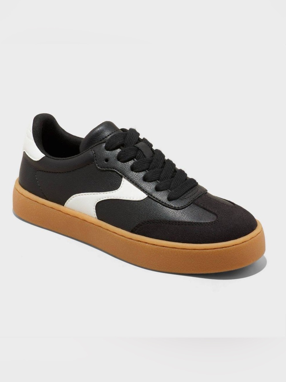 Wild Fable - Women's Sumter Platform Memory Foam Sneakers - black white - new